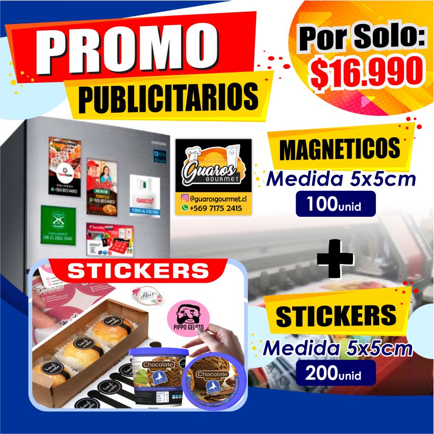 Promocion Stickers y Magneticos